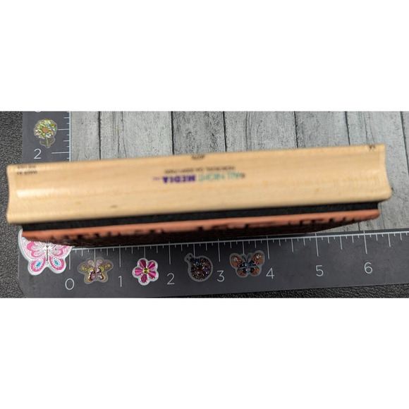 All Night Media Texture Crackled Background 407K Rubber Stamp Wood #F11 - Picture 3 of 3